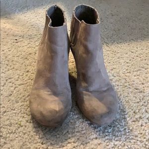 Beige ankle boots
